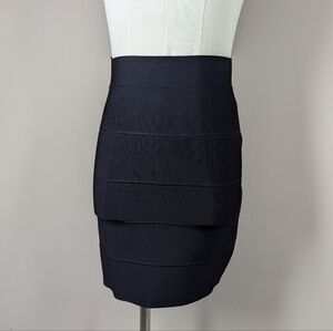 BCBG Max Azria Black Bandage Mini Skirt XS – Y2K Bodycon Stretch